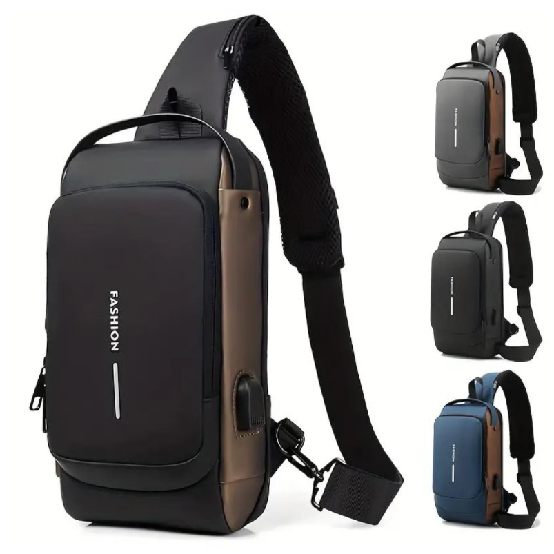 Bolso Cruzado Antirrobo con Puerto USB