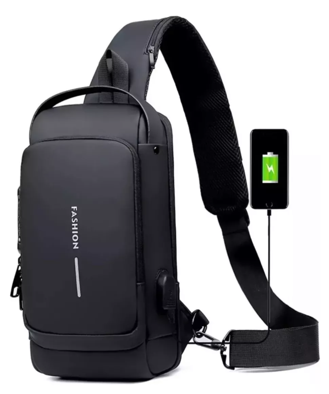 Bolso Cruzado Antirrobo con Puerto USB