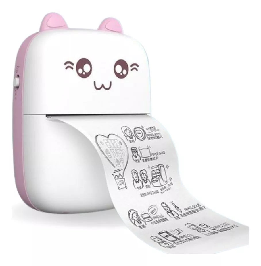 Mini Impresora Portátil Bluetooth – Con 2 Rollos de Papel Gratis