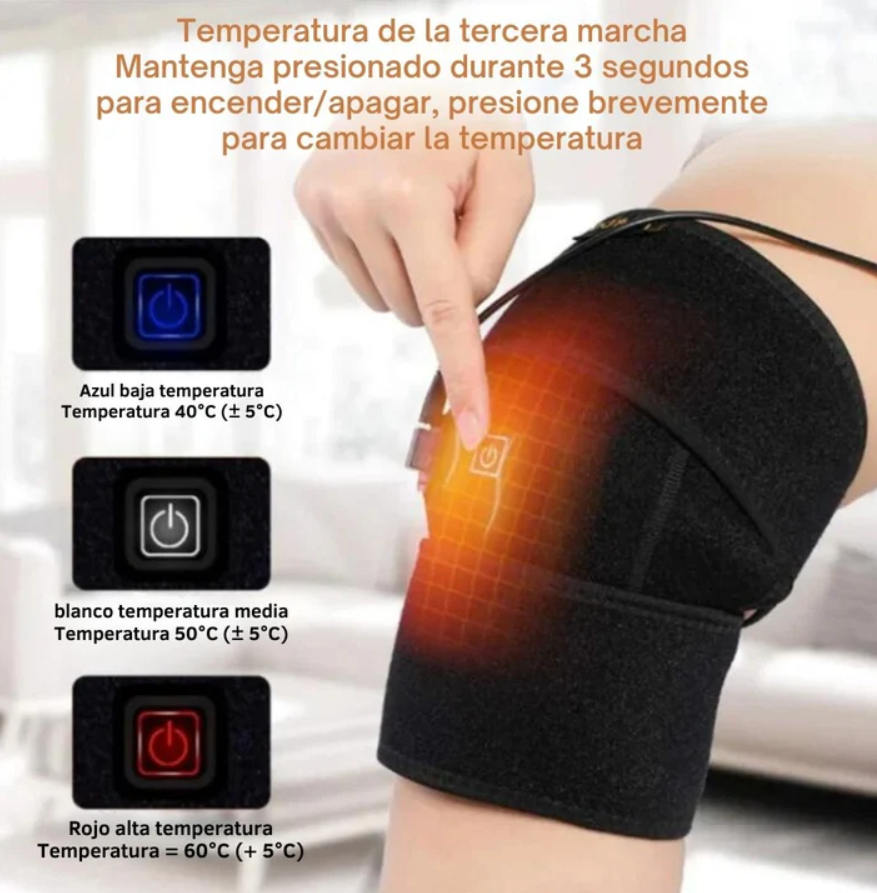 Rodillera Térmica Ajustable con Calor Terapéutico