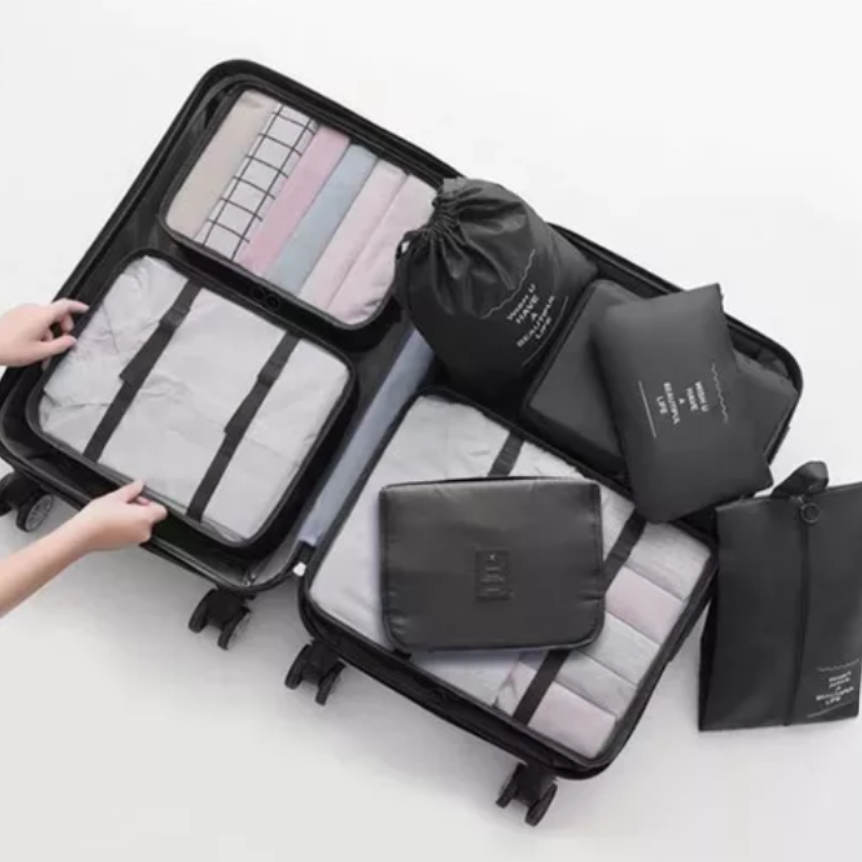 Kit Viajero x8 – Organizadores de Maleta Impermeables