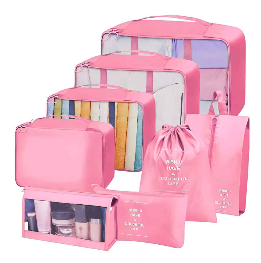 Kit Viajero x8 – Organizadores de Maleta Impermeables