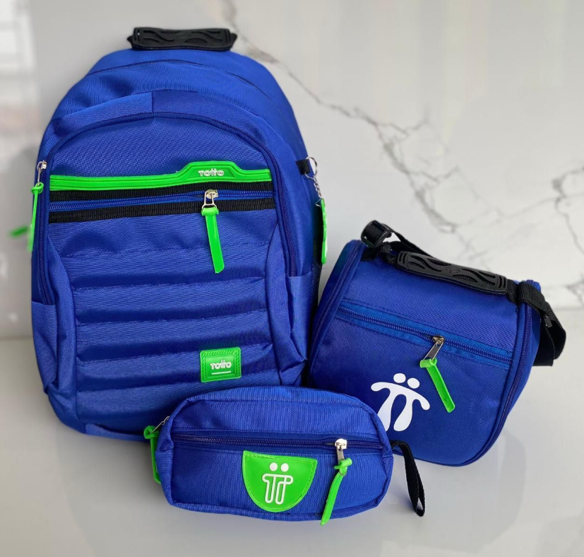 Combo 3 en 1 TOTTO – Mochila + Lonchera + Cartuchera