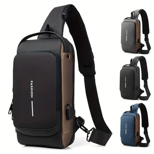 Bolso Cruzado Antirrobo con Puerto USB
