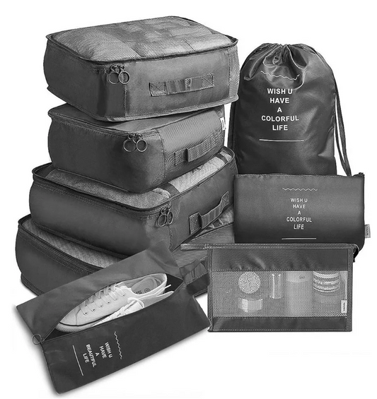 Kit Viajero x8 – Organizadores de Maleta Impermeables
