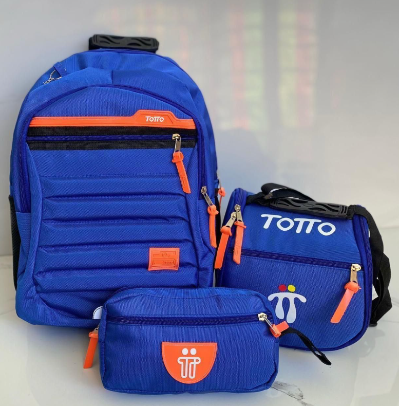 Combo 3 en 1 TOTTO – Mochila + Lonchera + Cartuchera