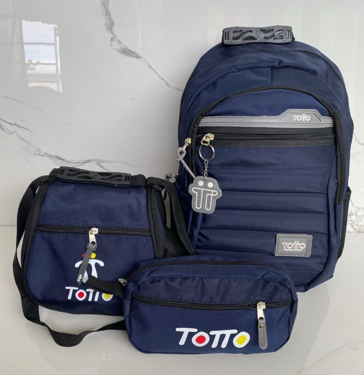 Combo 3 en 1 TOTTO – Mochila + Lonchera + Cartuchera