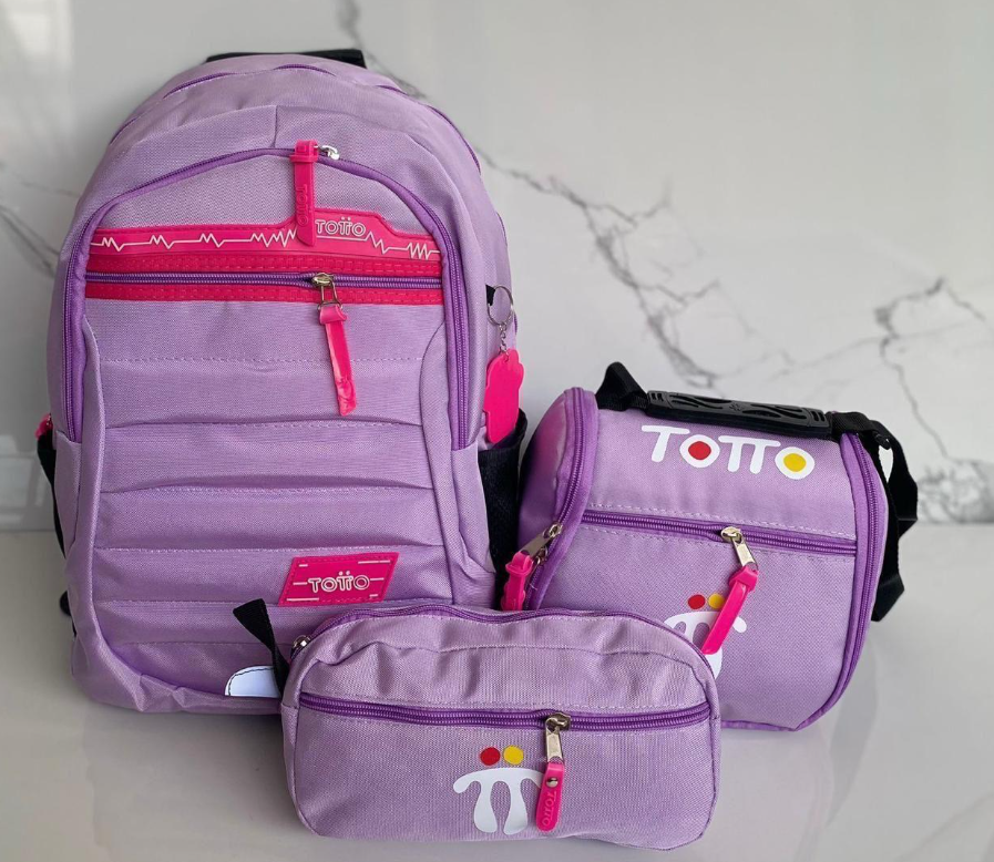 Combo 3 en 1 TOTTO – Mochila + Lonchera + Cartuchera
