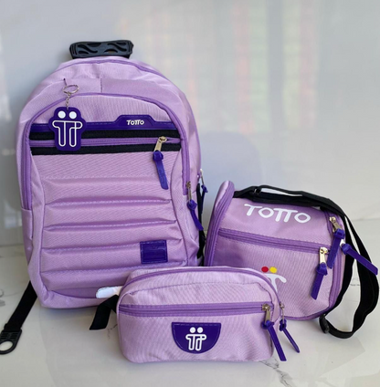 Combo 3 en 1 TOTTO – Mochila + Lonchera + Cartuchera