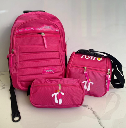 Combo 3 en 1 TOTTO – Mochila + Lonchera + Cartuchera